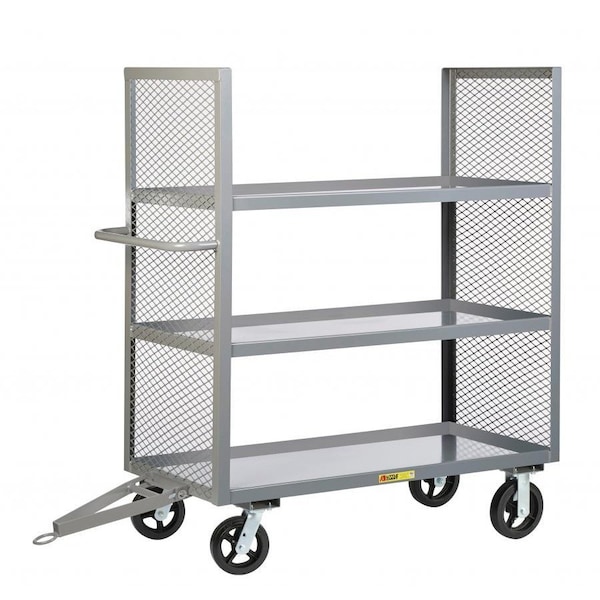 2-Sided Towable Shelf Truck, 2 Lipped Shelves, 24" x 48" Shelf Size